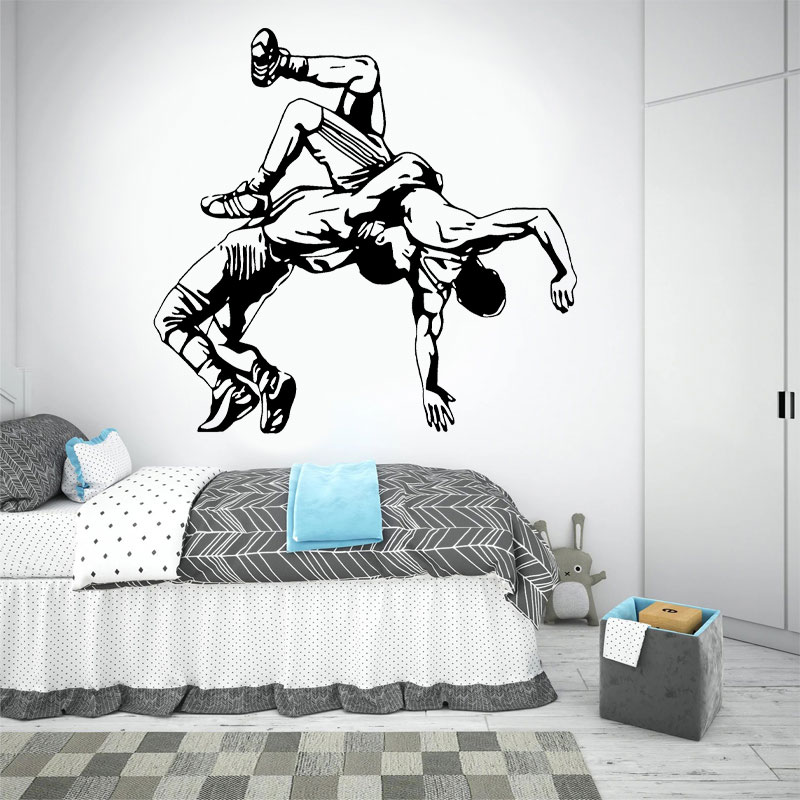 Home Gym On Wall - Stiker Dinding Lempar Gulat Stiker Jiu