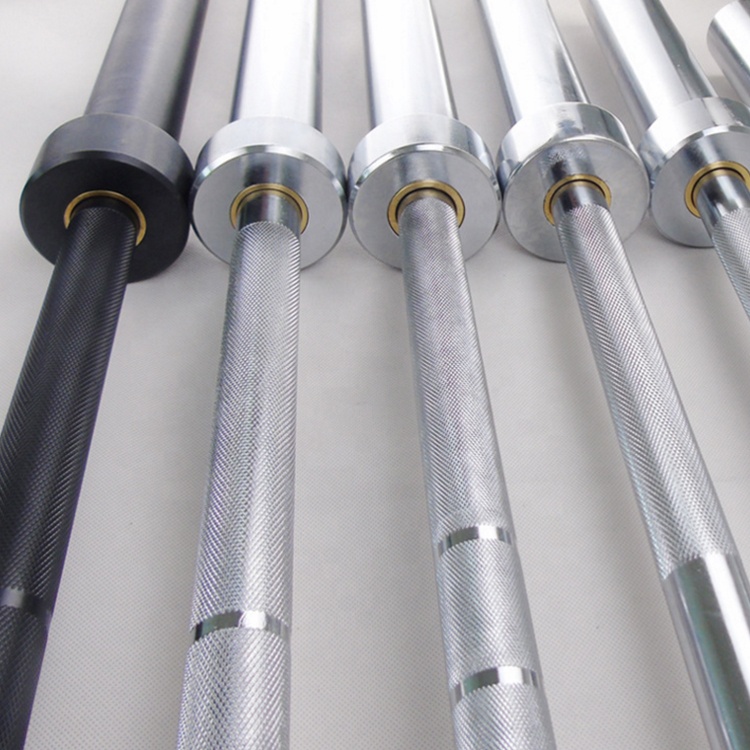 Barbell Curl Bar - Batang Barbel Krom Padat 2200mm untuk