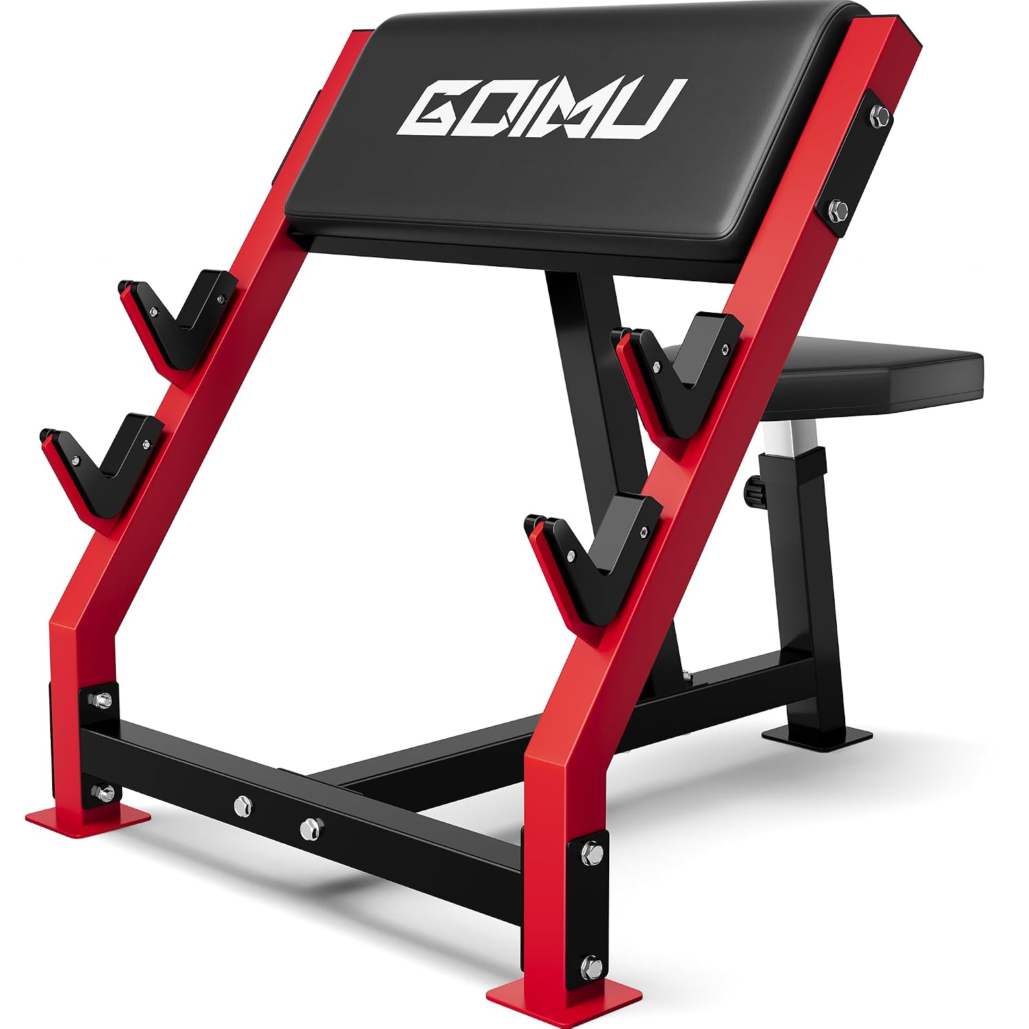 Barbell Curl Bar - Bangku Latihan Preacher Curl yang Dapat