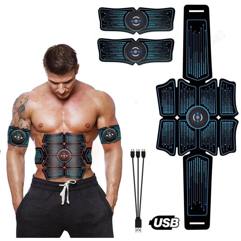 Home Gym Essentials - Stimulator Otot Perut EMS, Alat Pijat