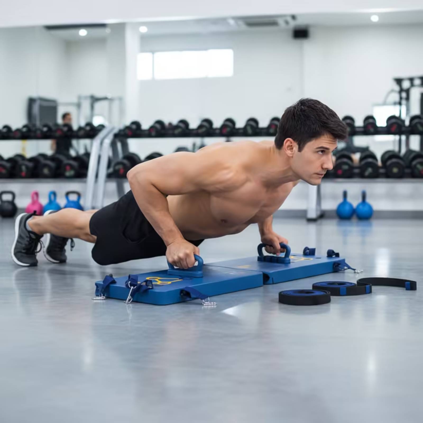 Home Gym For Small Spaces - Papan Push Up dengan Pegangan, Papan