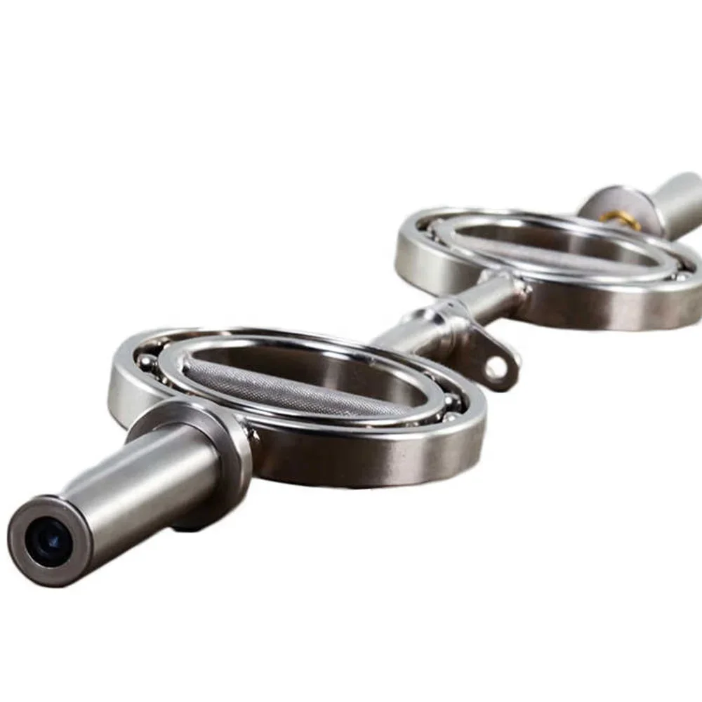 Barbell Curl Bar - Barbel Angkat Beban Fitness Powerlifting Pegangan