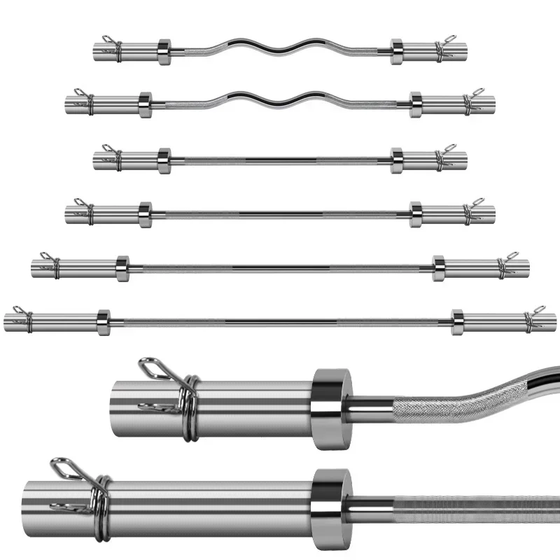 Barbell Curl Bar - Peralatan Fitness Angkat Berat Profesional Barbel