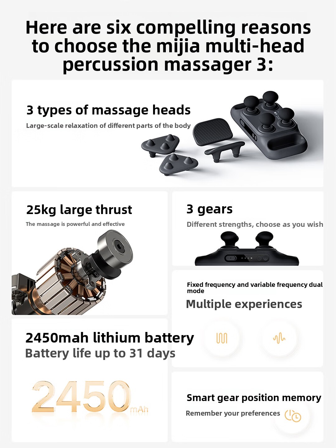 Mijia Multi‑Head Massage Gun 3 - Home Gym Essentials ulasan dan harga