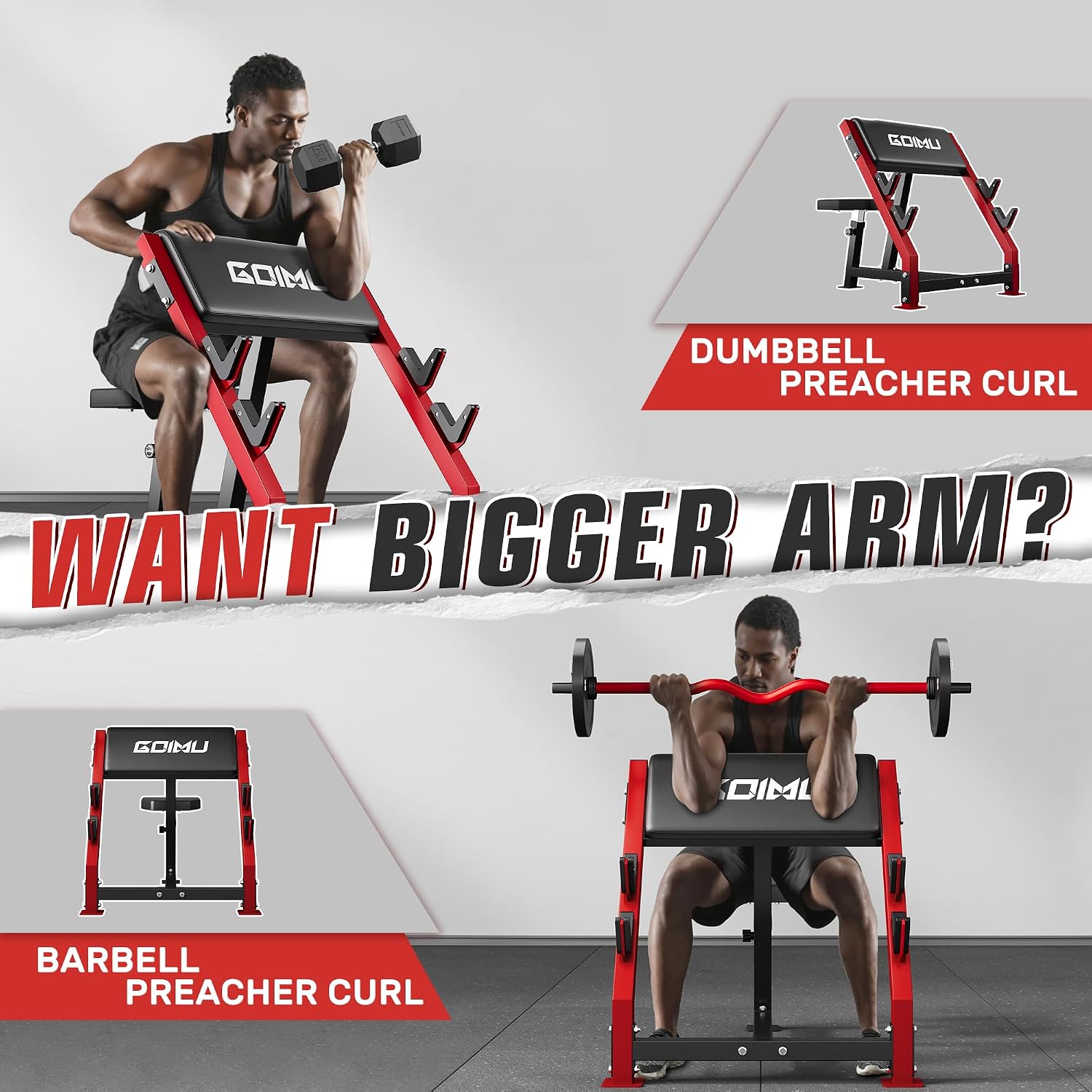 Bangku Latihan Preacher Curl y - Barbell Curl Bar ulasan dan harga
