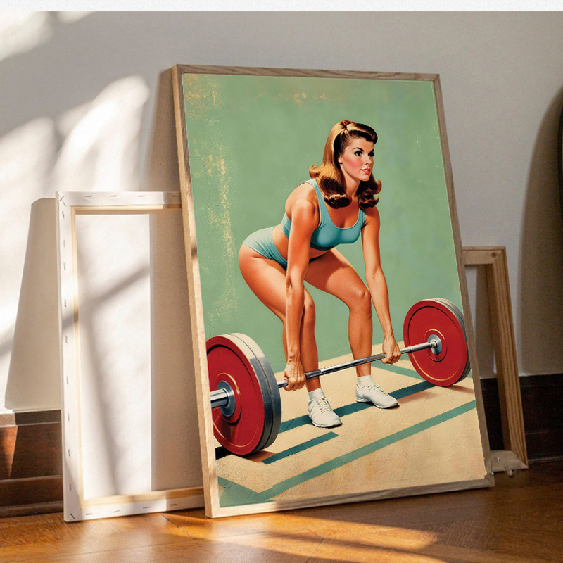 Poster dan Lukisan Kanvas Ceta - Home Gym On Wall ulasan dan harga