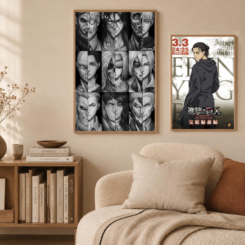 Poster Anime A-Attack on Titan - Home Gym On Wall ulasan dan harga