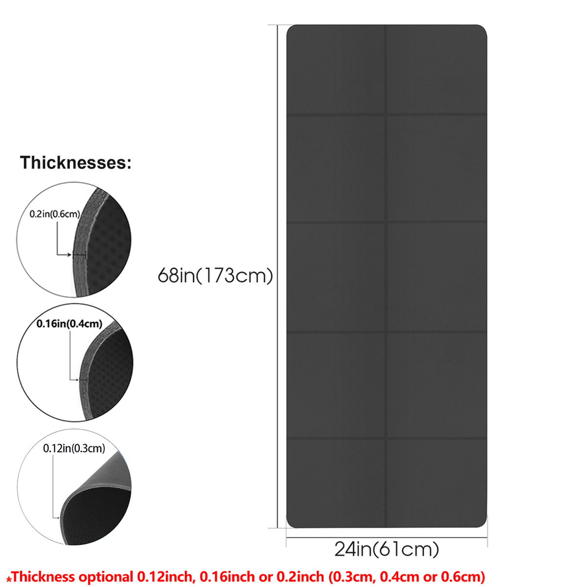 Matras Yoga Lipat Hitam Ramah  - Gymnastics Mat Thick ulasan dan harga