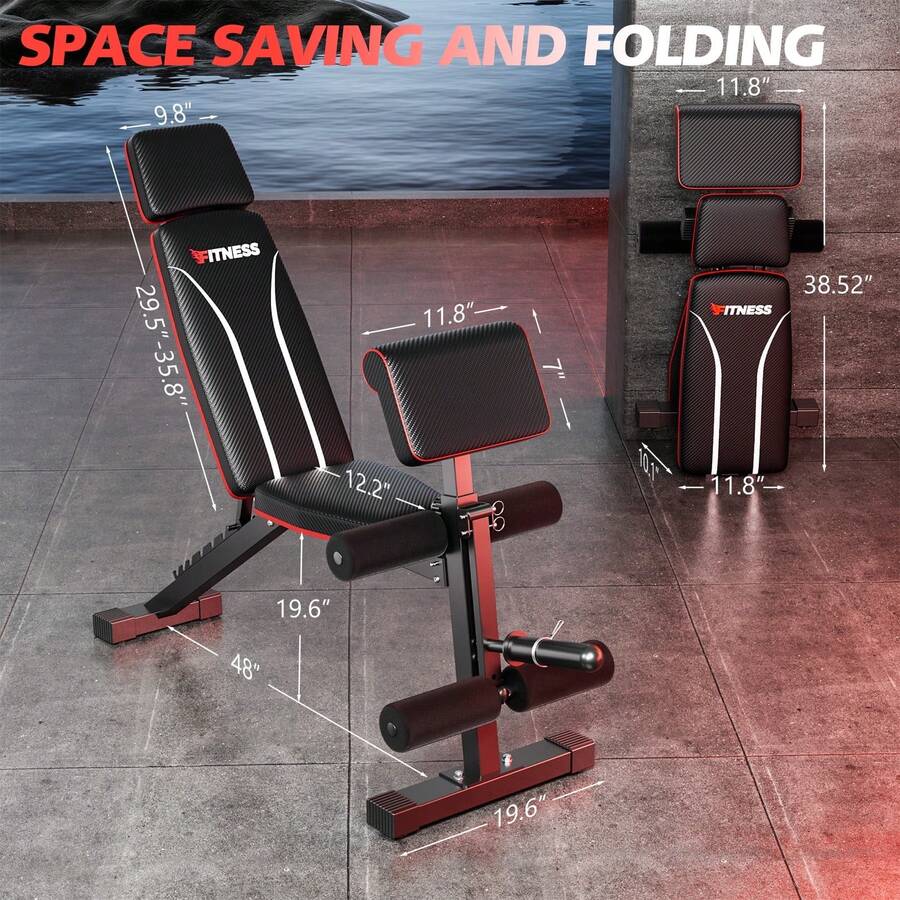 Bangku Angkat Beban 7 Posisi y - Home Gym Full Setup ulasan dan harga