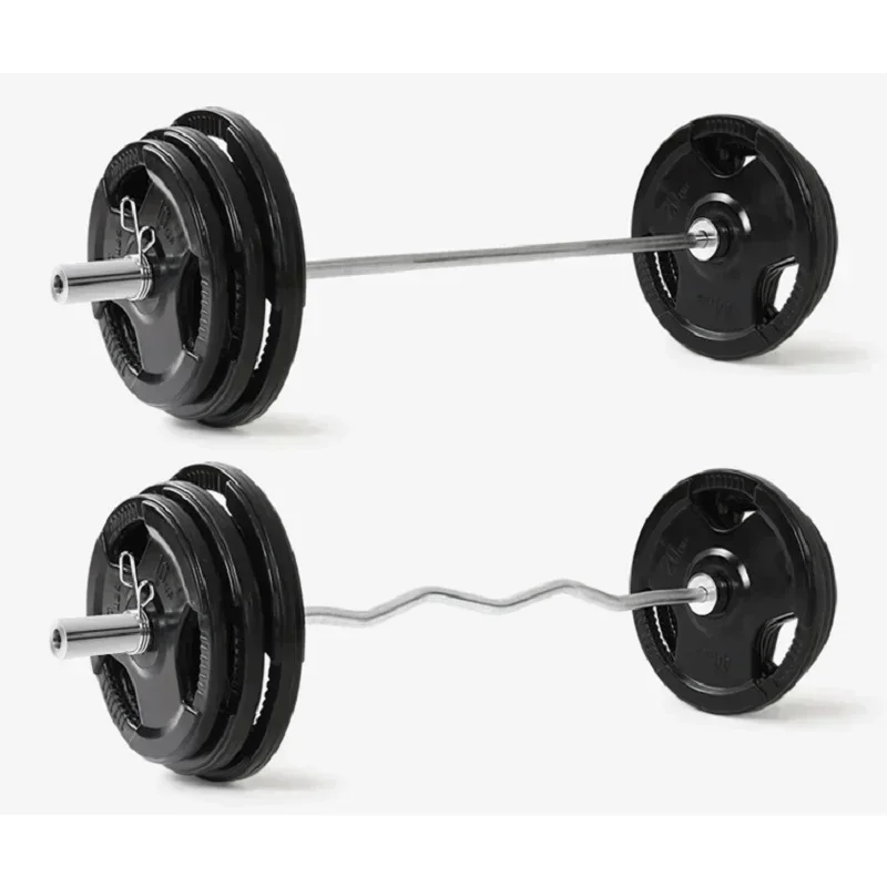 Peralatan Fitness Angkat Berat - Barbell Curl Bar ulasan dan harga