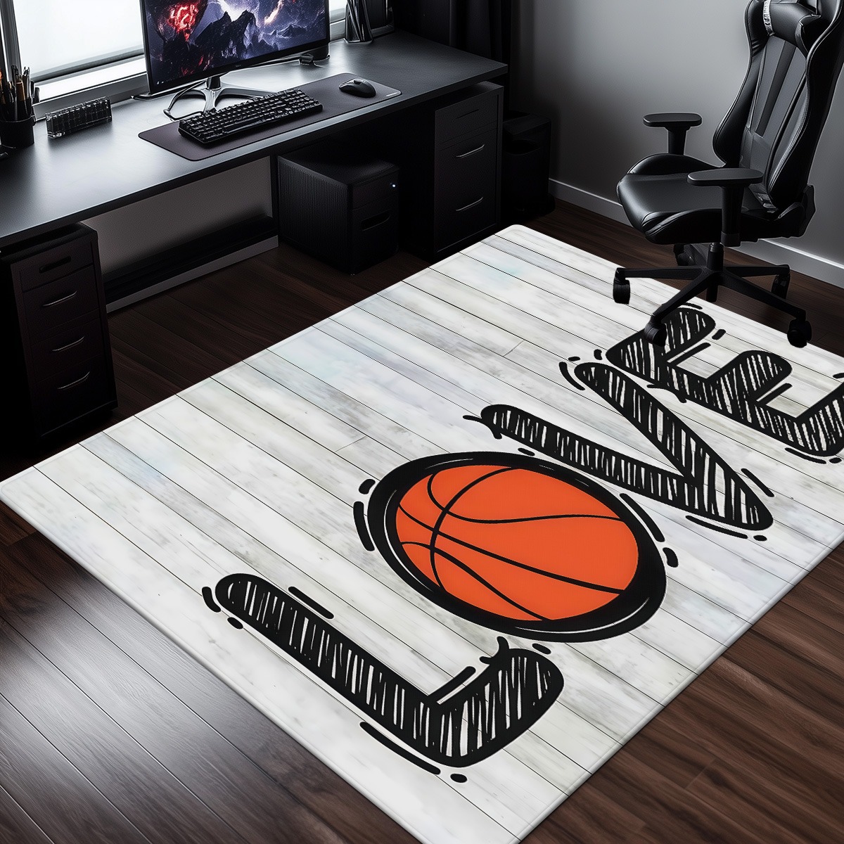Karpet bertekstur kayu lapanga - Home Gym And Basketball Court ulasan dan harga