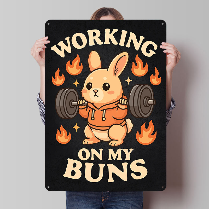 Working On My Buns – Poster Pl - Home Gym On Wall ulasan dan harga