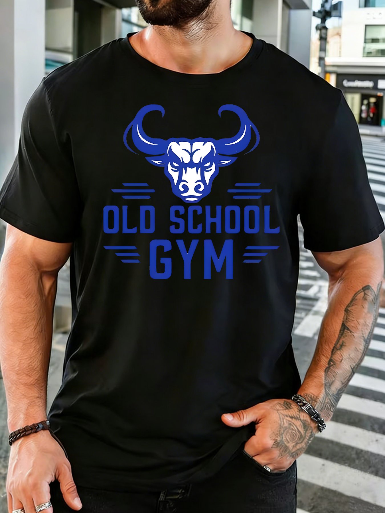 Kaos Pria Katun Lembut Kerah B - Home Gym Old School ulasan dan harga